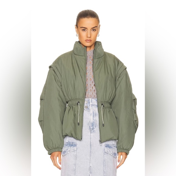 ISABEL MARANT｜DOWN JACKETS (PARVETI (VE0248FA B1M02E 23 Isabel Marant Parveti Jacket In Black In Faded Black - 54